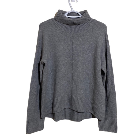 Nordstrom Grey Heather Turtle Neck Sweater Size M - Picture 1 of 12